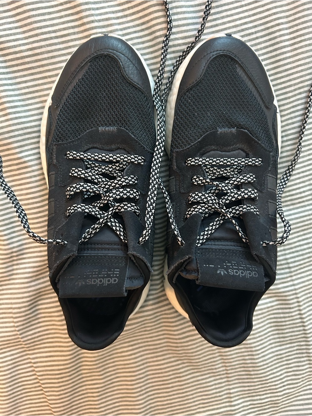 adidas Men’s Black and White Running Sneakers